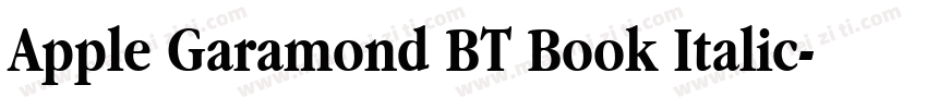 Apple Garamond BT Book Italic字体转换